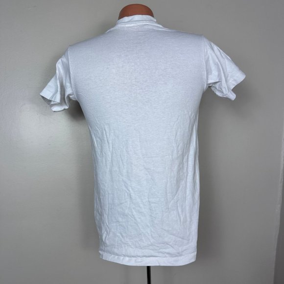 Vintage 1980s/1990s Neon Basket of Flowers T-Shirt, Center Cut Size Small - Picture 3 of 4